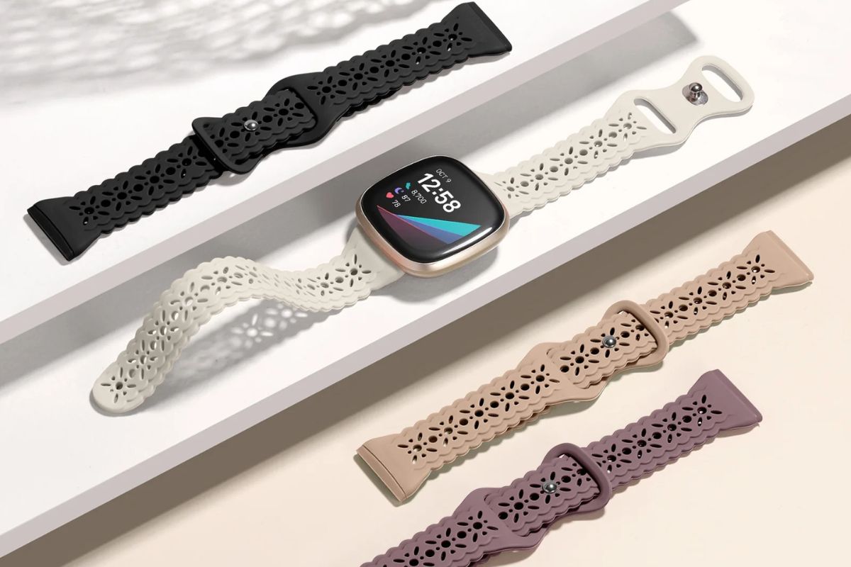 A collection of customized print on demand smartwatch bands.