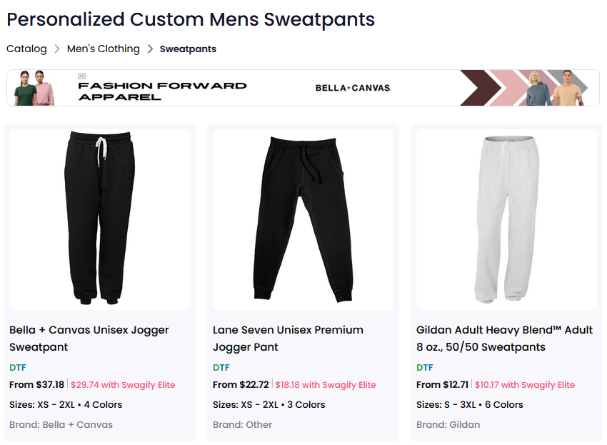 Personalized Custom mens sweatpants