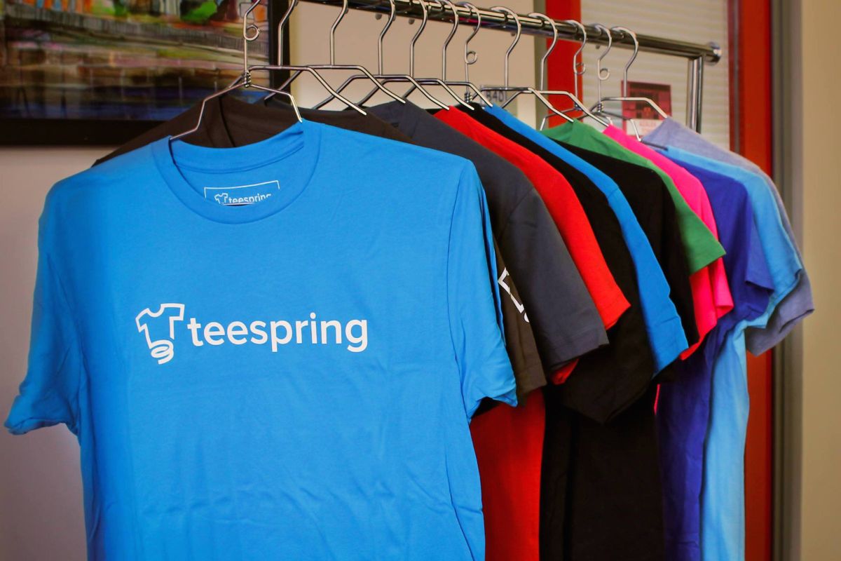 A collection of Teespring printed t-shirt