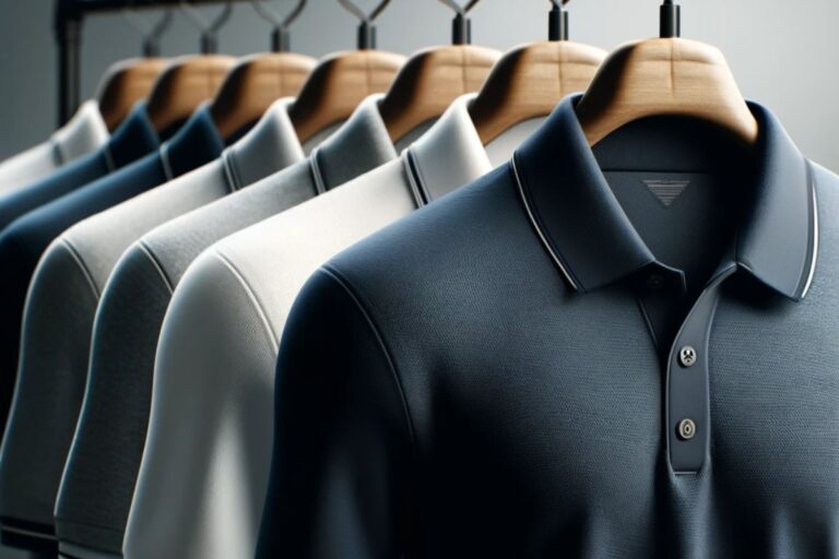 A collection of best Polo shirts for men hanged together