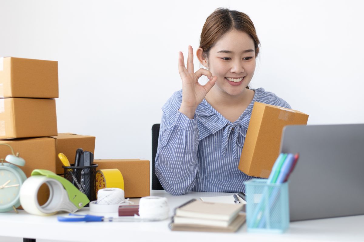 A lady Promoting Product online for her Etsy shop