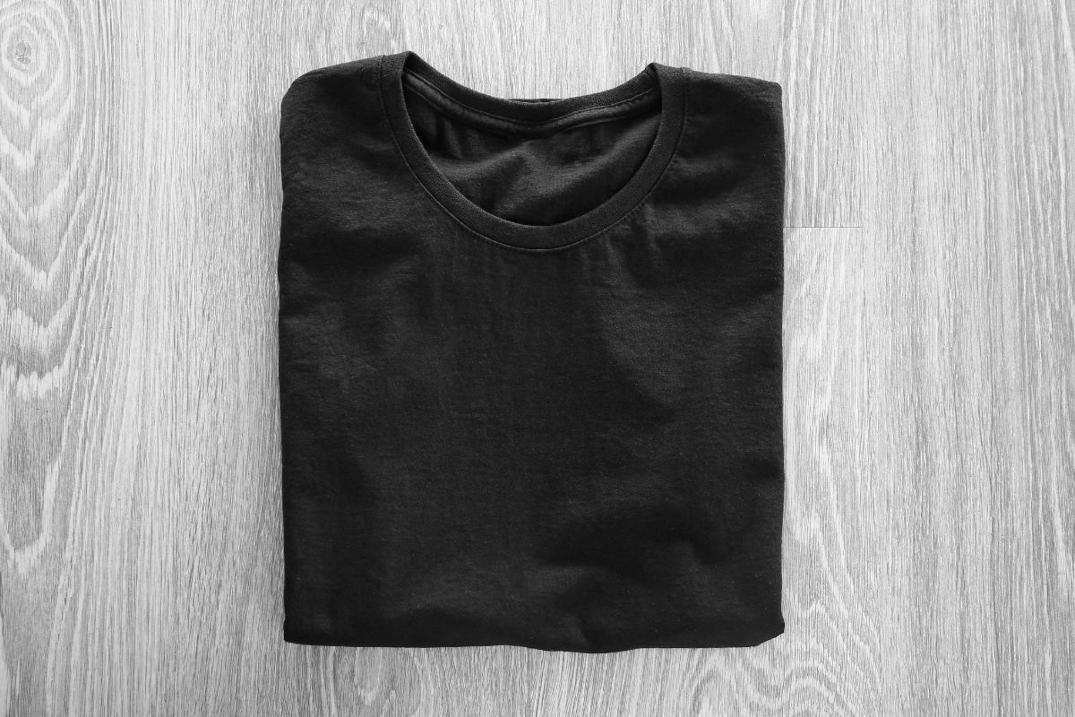 A t-shirt made from 100% organic cotton