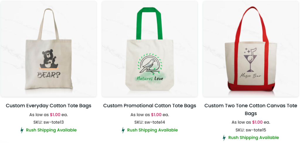 Custom tote bag for more brand promotion