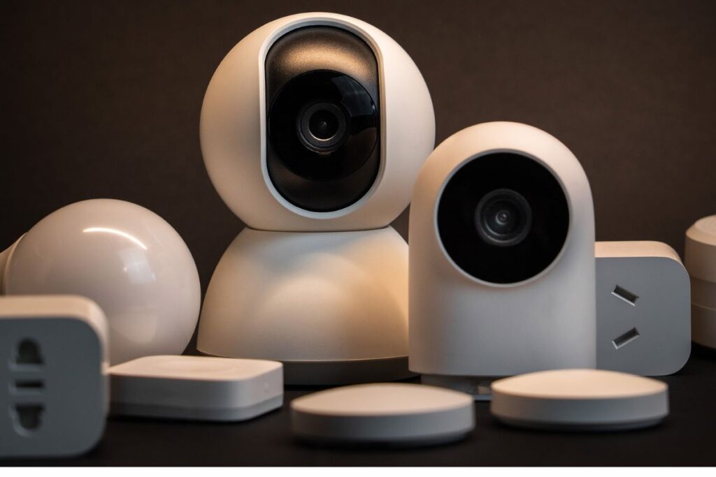 Different home security devices kept with each other.