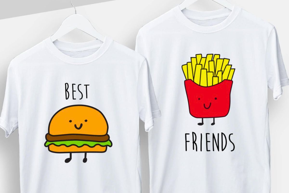 Funny Best Friend Shirt Ideas with Food Pairing in it.