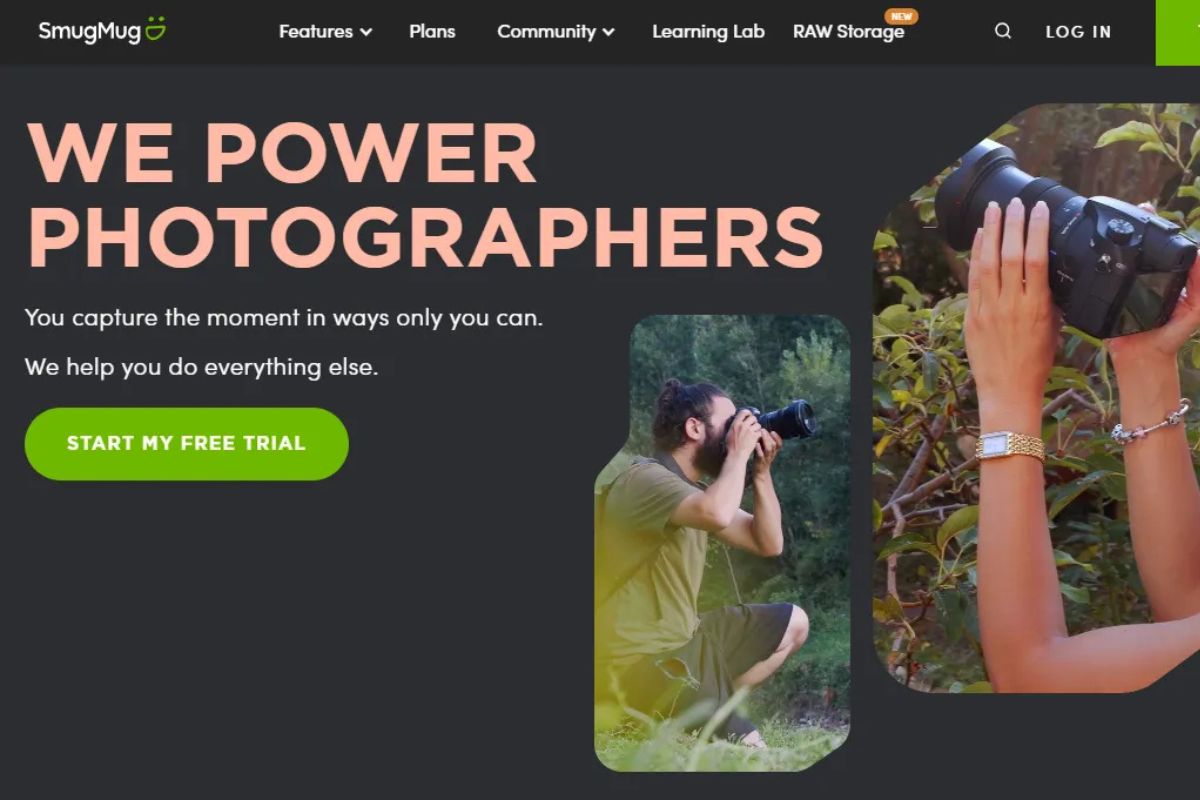 SmugMug website interface one of the best print-on-demand services for photographers