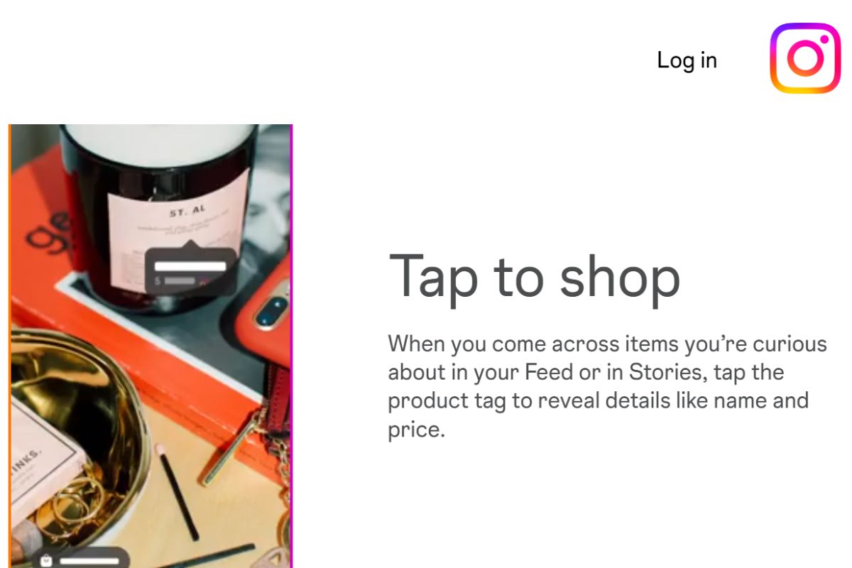 An Instagram shop shown in the image