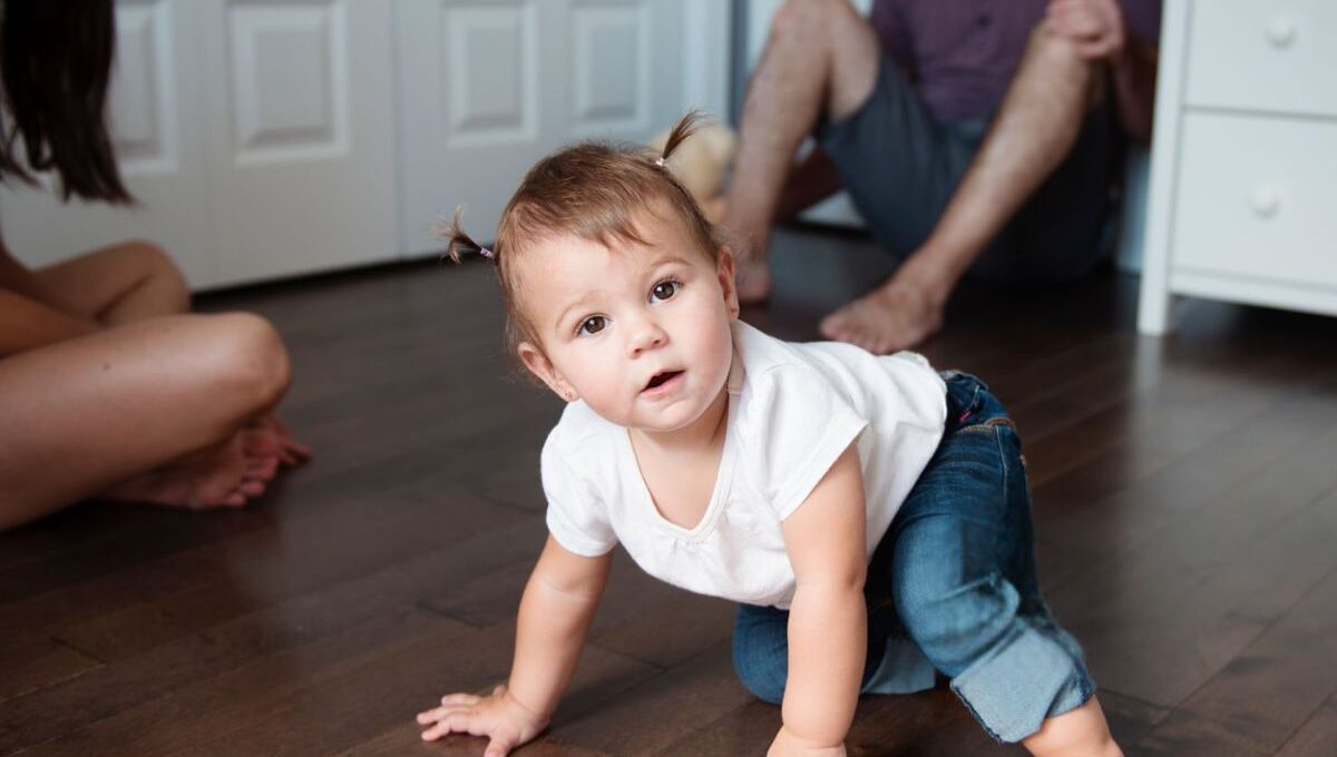 A baby wearing custom printed t-shirt