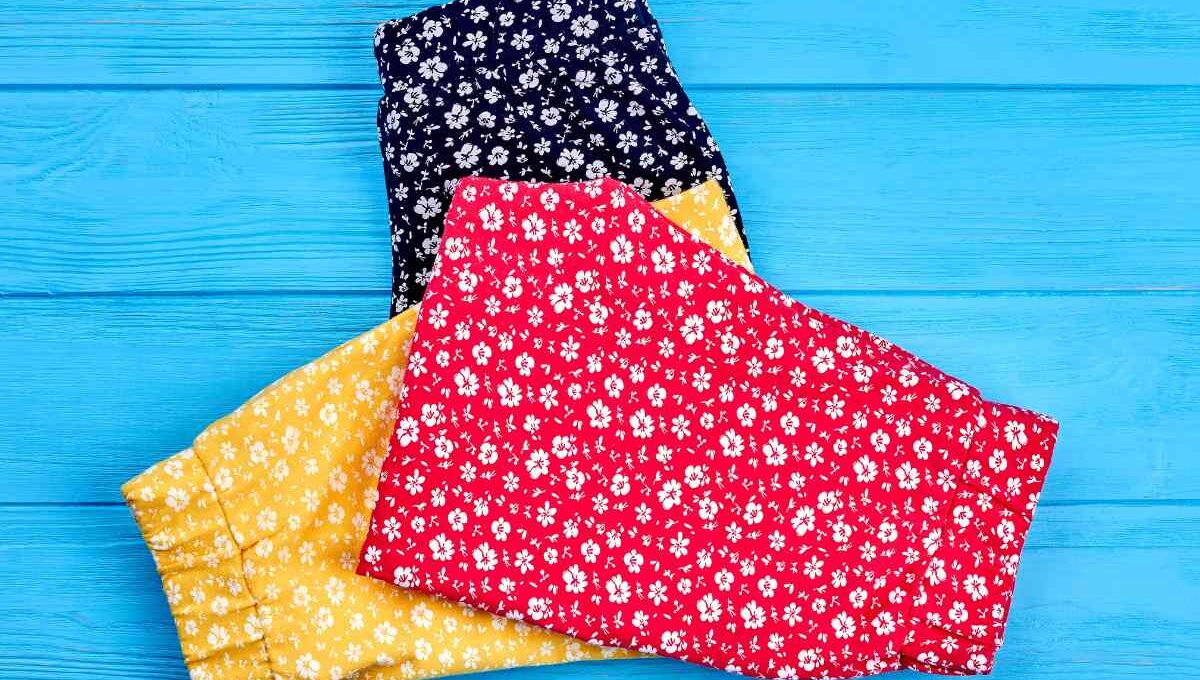 A collection of different custom printed shorts kept with each other