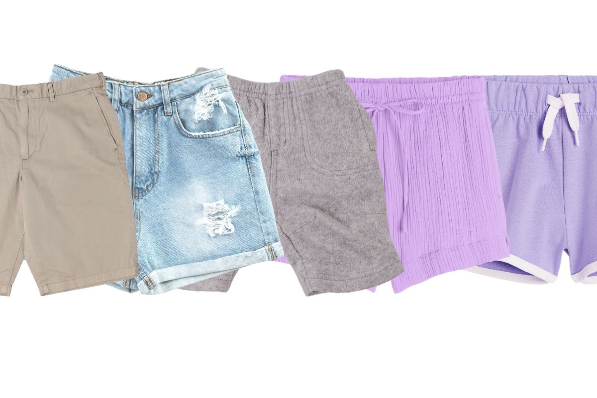 A collection of different womens high waisted shorts kept with each other