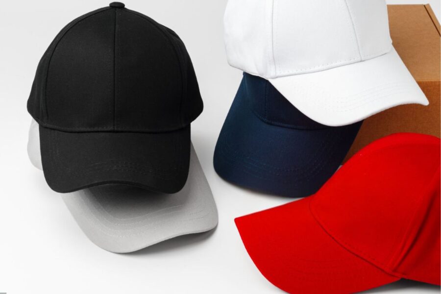A collection of embroidered snapback hats in different colors