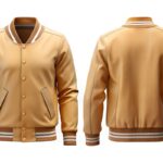 A custom bomber jacket mockup design is shown in the image