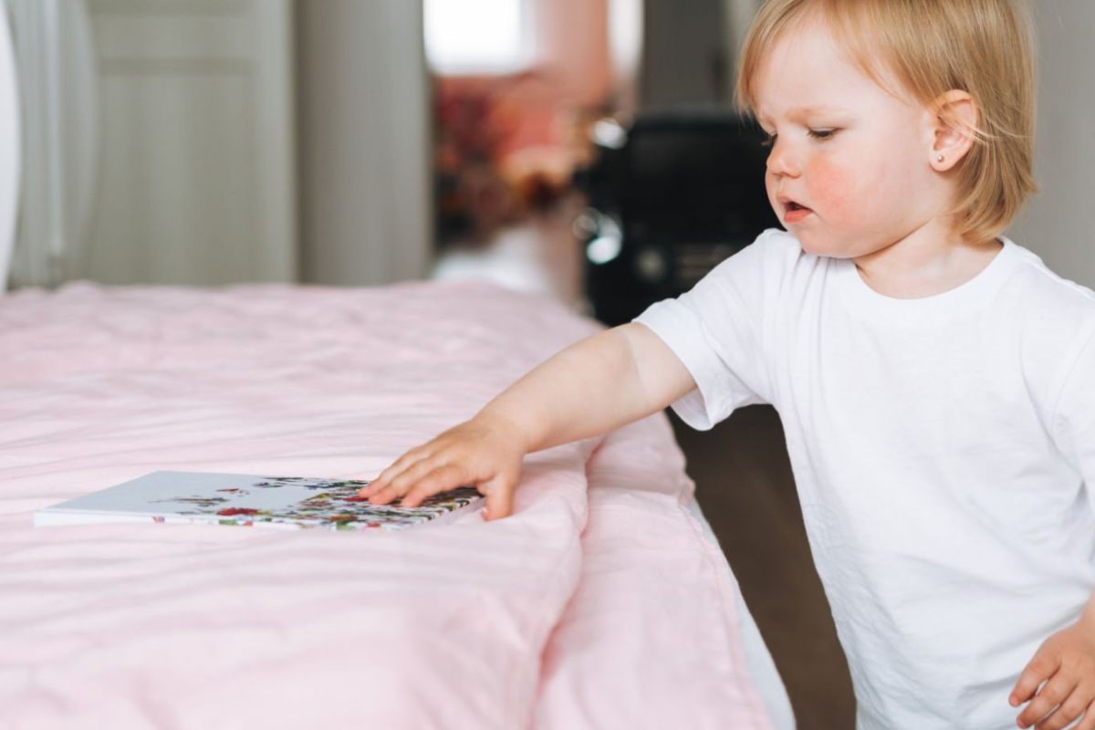 A kid wearing custom t-shirt