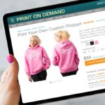 A lady is running a custom hoodie printing business online
