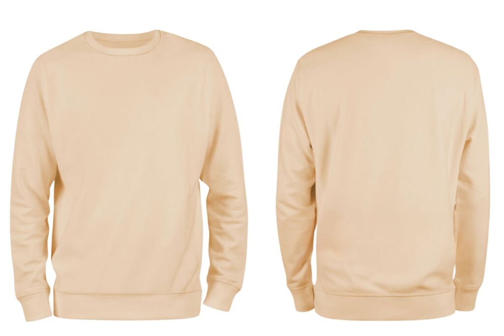 A mockup design of custom embroidered sweatshirt shown in the image