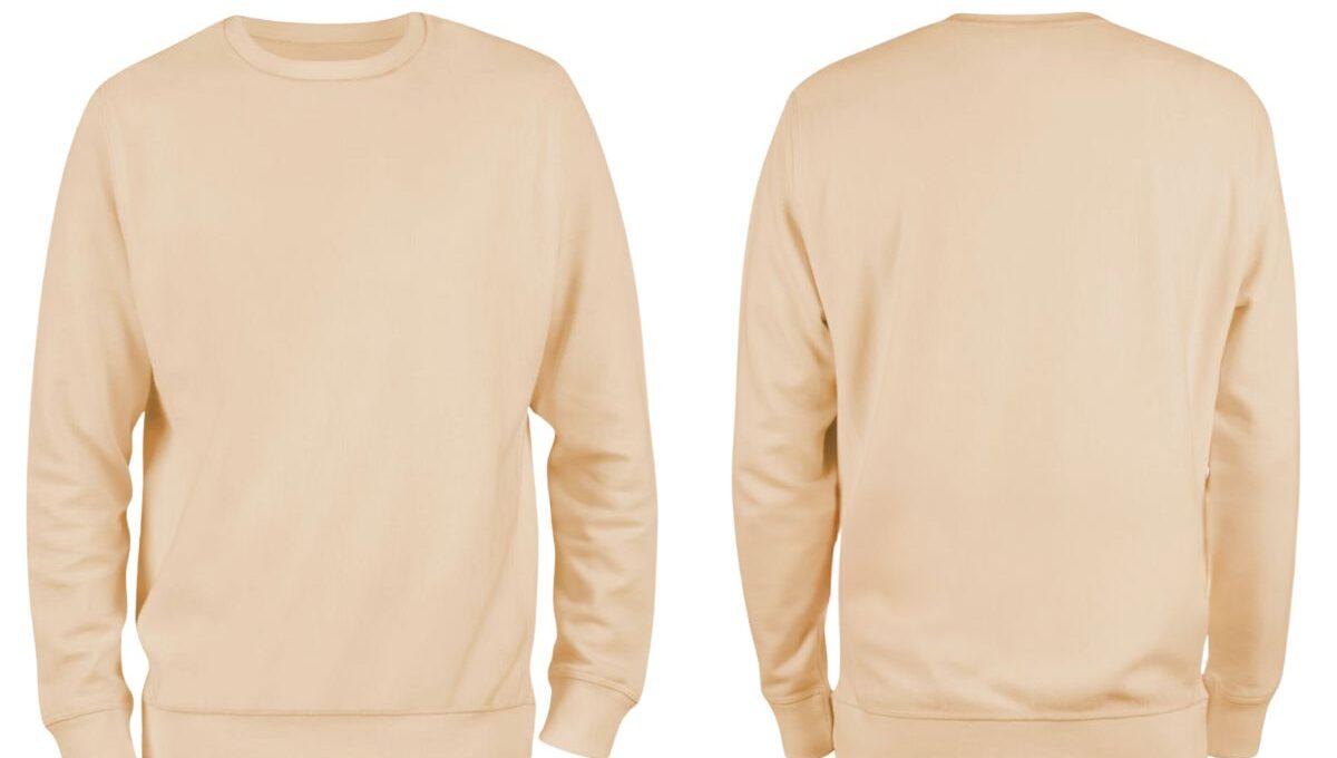 A mockup design of custom embroidered sweatshirt shown in the image