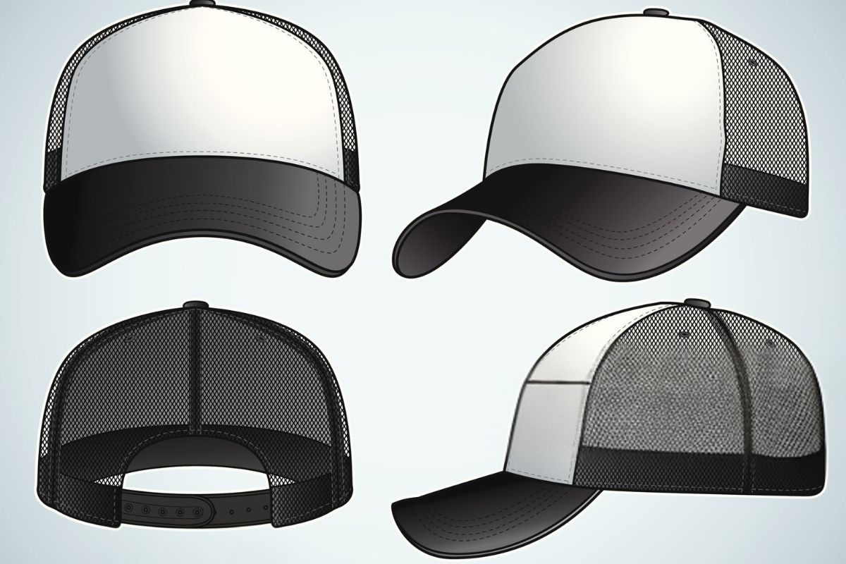 A mockup design of custom snapback cap