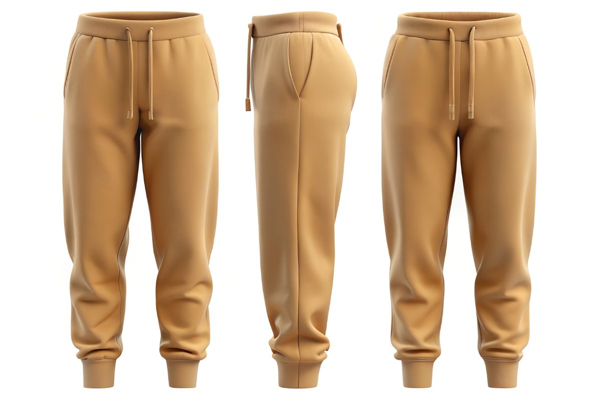 A mockup design of men's jogger sweatpants
