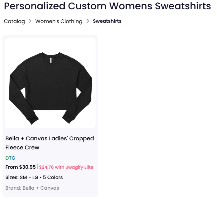 A personalized custom women's sweatshirts for sale