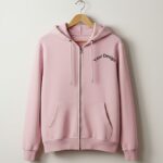 A personalized zip up hoodie shown in the image