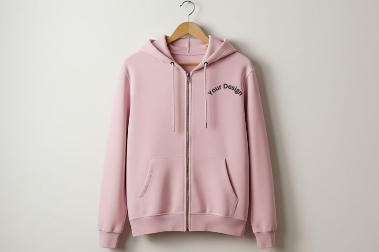 A personalized zip up hoodie shown in the image