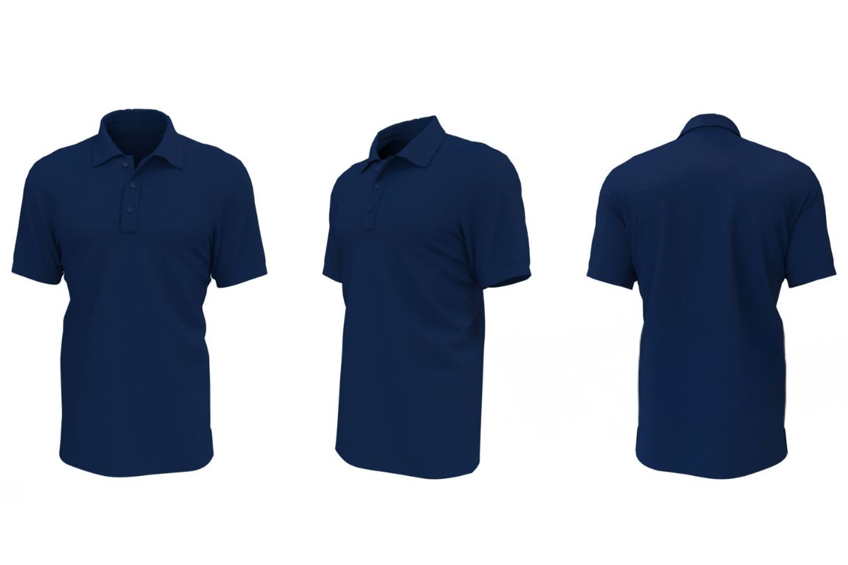 An online preview of custom embroidered polo shirt