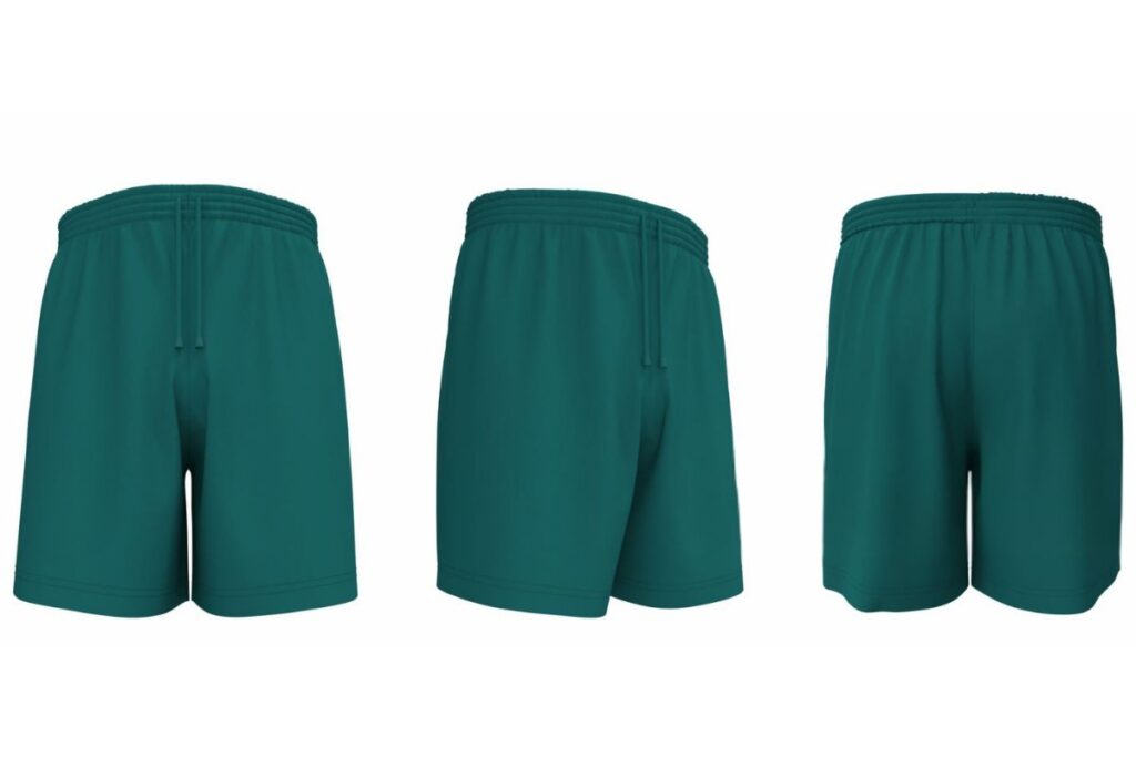Mockup design of custom printed shorts