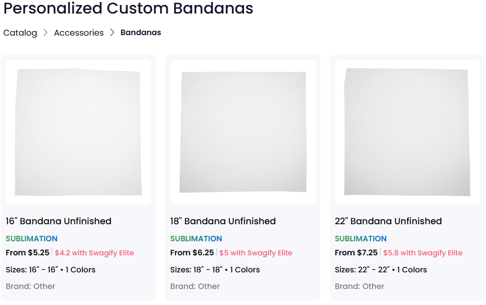 A collection of custom bandanas for sale