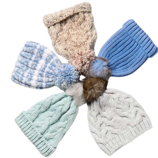 A collection of different personalized winter hat