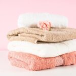 A collection of personalized bath towel kept with each other