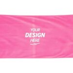 A custom beach towel shown in the image