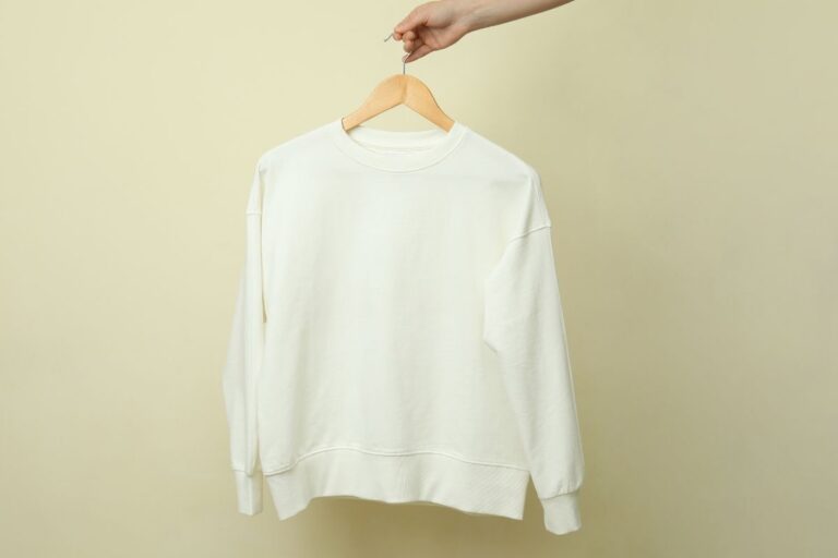 A close up of a sweatshirt showcasing men's sweatshirt fabrics
