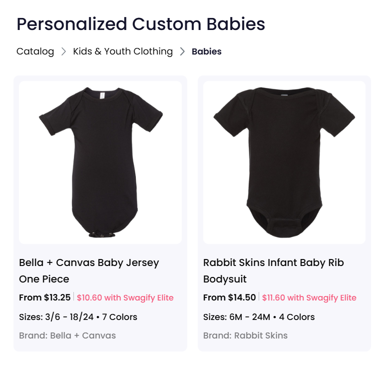 A collection of baby clothes for sale