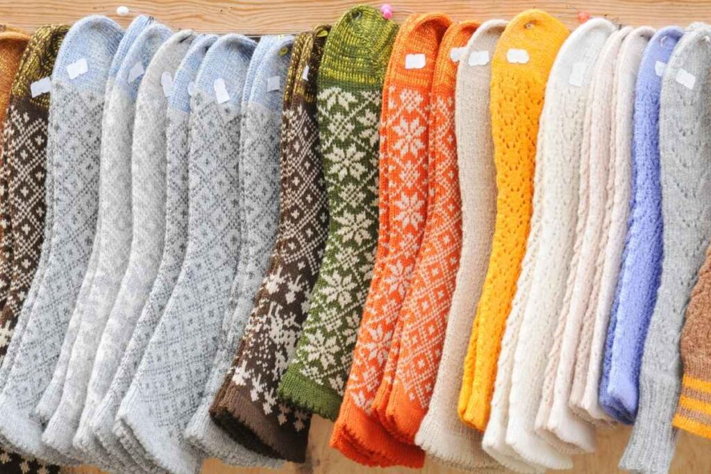 A collection of custom novelty socks