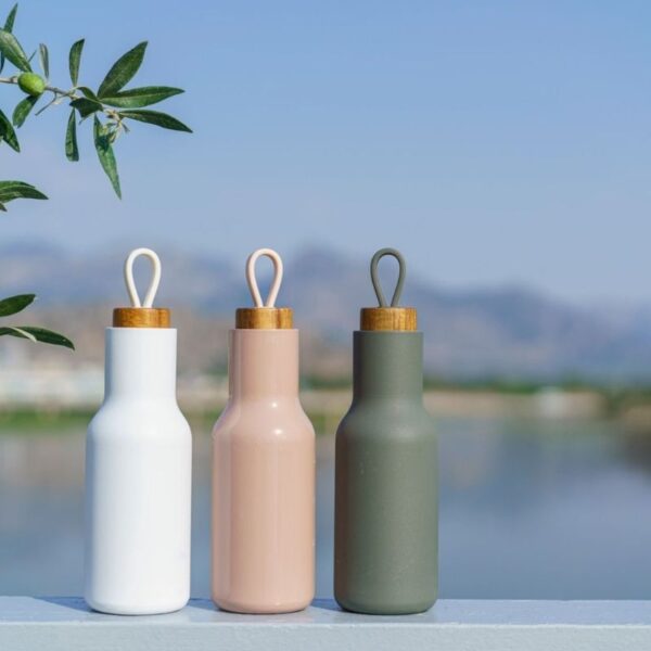 A collection of different eco stainless bottles placed together