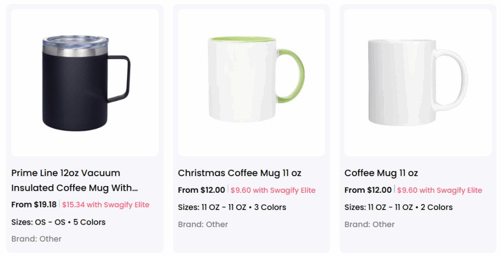 A collection of travel mugs for sale