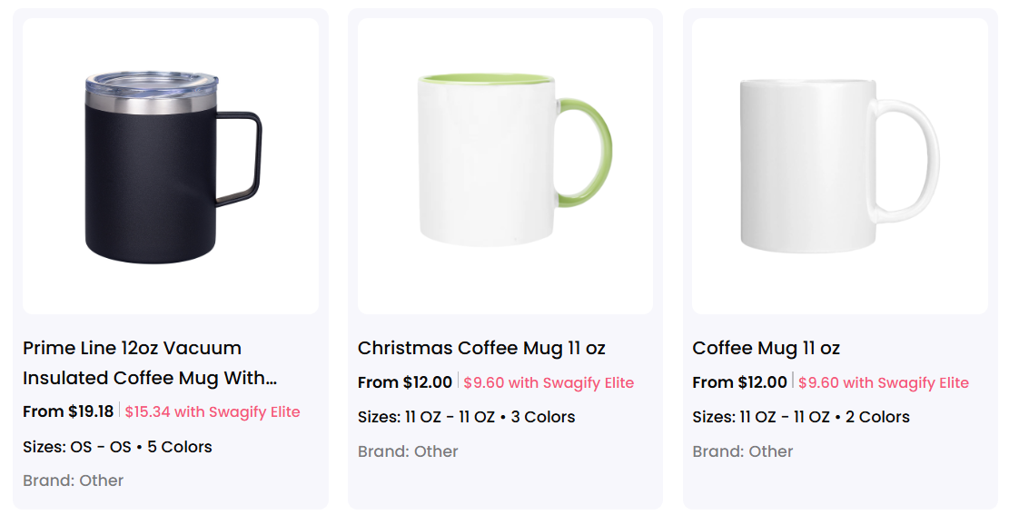 A collection of travel mugs for sale
